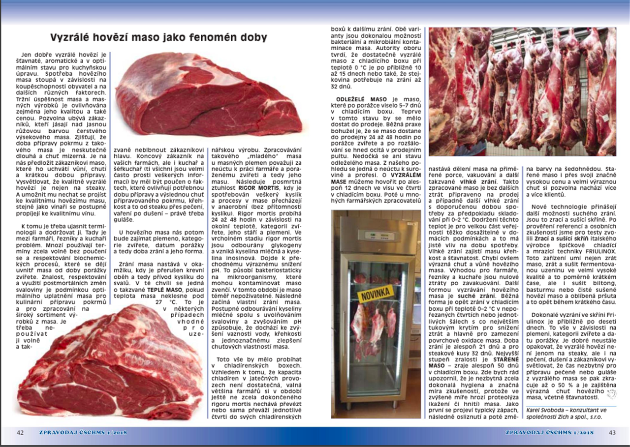 Článek Karla Svobody - Vyzrále maso jako fenomén doby