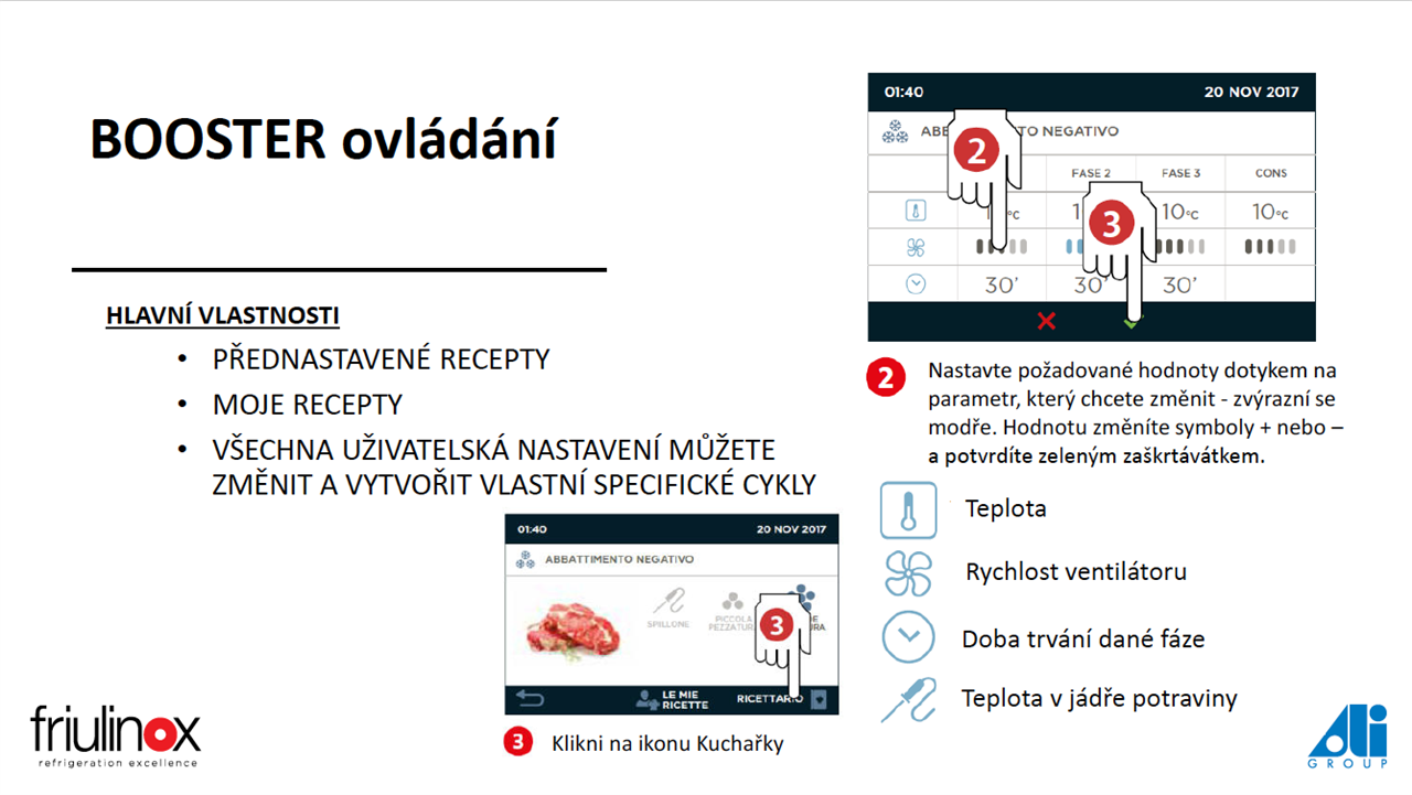 Booster šoker zn. Friulinox_display_v ČR prodává Gastronox.cz