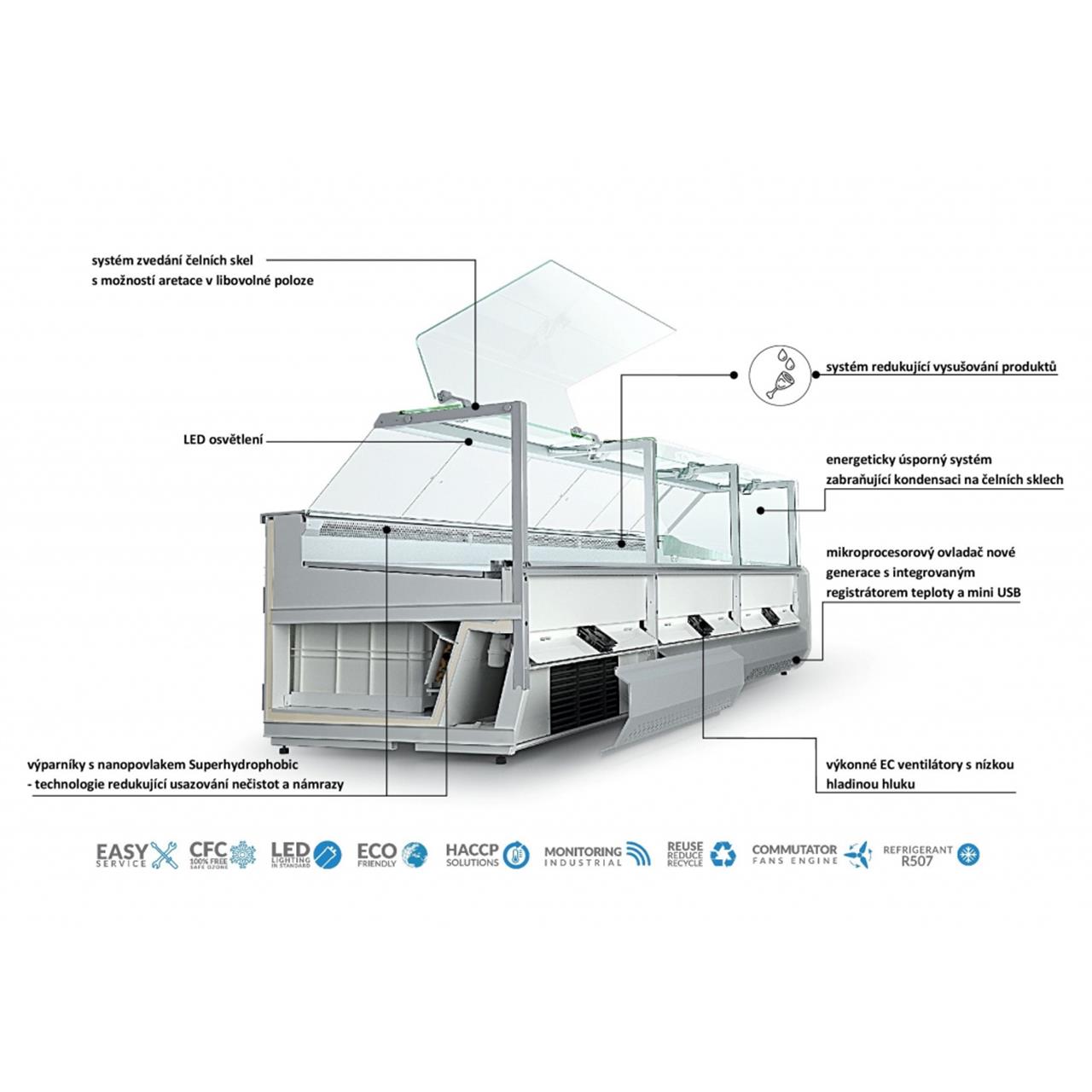 Chladící obslužná vitrína JUMBO_Igloo_popis